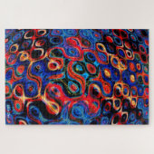 Neon Psychedelic Ripples Jigsaw Puzzle (Horizontal)