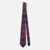 Neon Psychedelic Ripples Neck Tie Krawatte (Vorderseite)