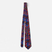 Neon Psychedelic Ripples Neck Tie Krawatte (Rückseite)