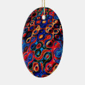 Neon Psychedelic Ripples Ornament (Rechts)