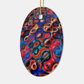 Neon Psychedelic Ripples Ornament (Links)