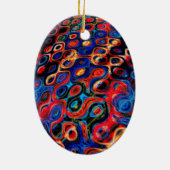 Neon Psychedelic Ripples Ornament (Hinten)