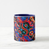 Neon Psychedelic Ripples Tasse (Zentrum)