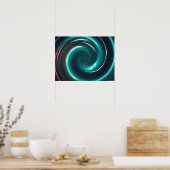 Neon Psychedelic Spirale Poster (Küche)
