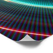 Neon Psychedelic Spirale Poster (Ecke)