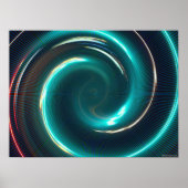 Neon Psychedelic Spirale Poster (Vorne)