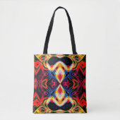 Neon Psychedelic Tote Bag Tasche (Vorderseite)