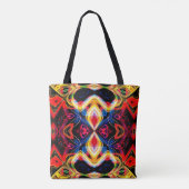 Neon Psychedelic Tote Bag Tasche (Rückseite)