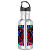 Neon Psychedelic Water Flasche 2 Edelstahlflasche (Rückseite)