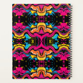 Neon-Psychedelic-Wave-Nahtloses Muster Planer (Rückseite)