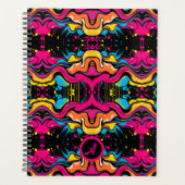 Neon-Psychedelic-Wave-Nahtloses Muster Planer (Vorderseite)
