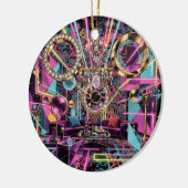 Neon-Psychedelische Luxus-Lounge-Kunst Keramik Ornament (Links)