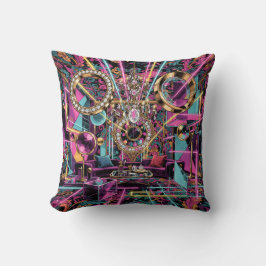 Neon-Psychedelische-Luxus-Lounge-Kunst Kissen
