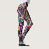 Neon-Psychedelische Luxus-Lounge-Kunst Leggings (Rechts)