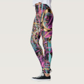 Neon-Psychedelische Luxus-Lounge-Kunst Leggings (Links)