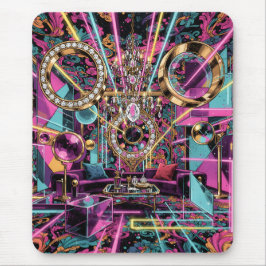Neon-psychedelische Luxus-Lounge-Kunst Mousepad