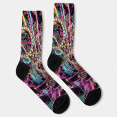 Neon-psychedelische Luxus-Lounge-Kunst Socken (Rechts)