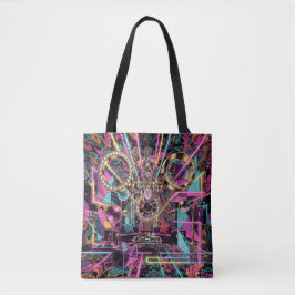 Neon-psychedelische Luxus-Lounge-Kunst Tasche