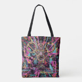 Neon-psychedelische Luxus-Lounge-Kunst Tasche (Rückseite)