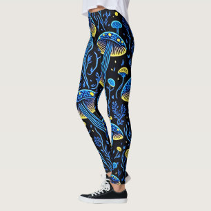 Neon-psychedelische Pilz-Leggings Leggings