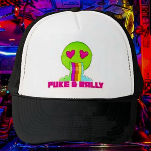 Neon Puke & Kundgebung Trucker Hat | Party Comebac Truckerkappe
