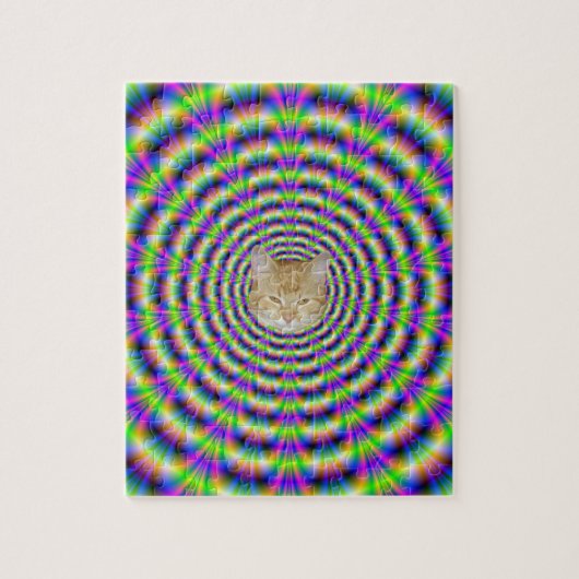 Neon Puls Puzzle + Katze (Vertikal)