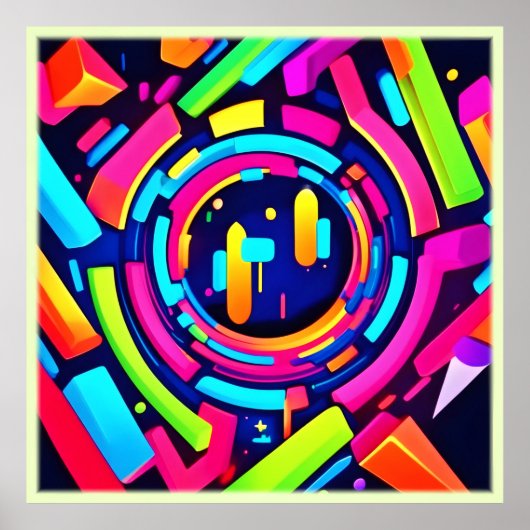 Neon Pulse: Eine digitale Symphonie Poster (Vorne)