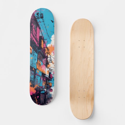 Neon Pulse Skateboards: Erkunden Sie Ihren Weg mit Skateboard (Vorderseite)