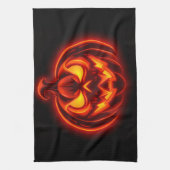 Neon Pumpkin Monster Halloween Kitchen Towel Geschirrtuch (Vertikal)