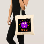 Neon Pumpkin Trick oder Treat Tote Bag Tragetasche (Vorderseite (Produkt))