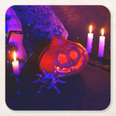 Neon pumpkins rechteckiger pappuntersetzer (Vorderseite)