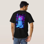 Neon Punk Cat T-Shirt (Schwarz voll)