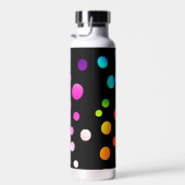 Neon Punkte auf schwarz Trinkflasche (Rechts)