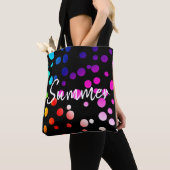 Neon Punkte mit Sommertext Tasche (Von Nahem)