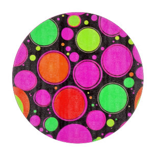 Neon-Punkte-Party Schneidebrett