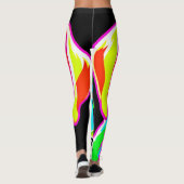 Neon Puppy Pop Art Leggings (Rückseite)