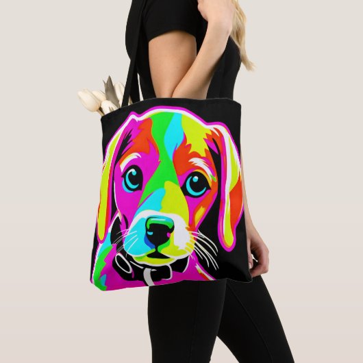Neon Puppy Pop Art Tasche (Von Nahem)