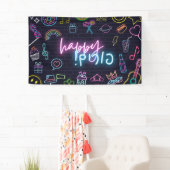 Neon Purim Banner (Insitu)