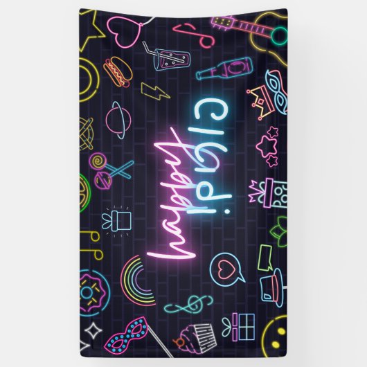 Neon Purim Banner (Vertikal)