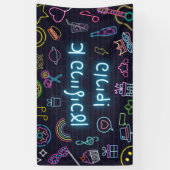 Neon Purim Banner (Vertikal)