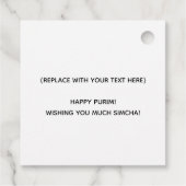 Neon Purim Card Geschenkanhänger (Rückseite)