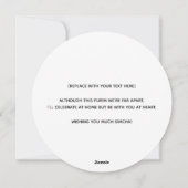 Neon Purim Feiertagskarte (Rückseite)