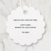 Neon Purim Geschenkanhänger (Rückseite)