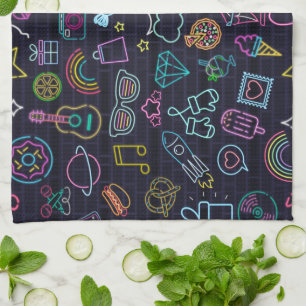Neon Purim Geschirrtuch
