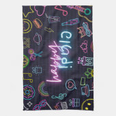 Neon Purim Geschirrtuch (Vertikal)