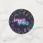 Neon Purim Konfetti (Klein Vorderseite)