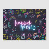 Neon Purim Magnetkarte (Vorderseite)