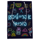 Neon Purim Mittlere Geschenktüte (Vorderseite)
