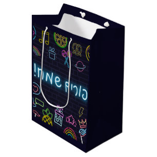 Neon Purim Mittlere Geschenktüte