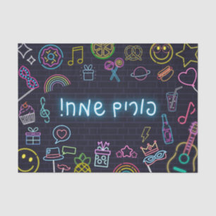 Neon Purim Seidenpapier